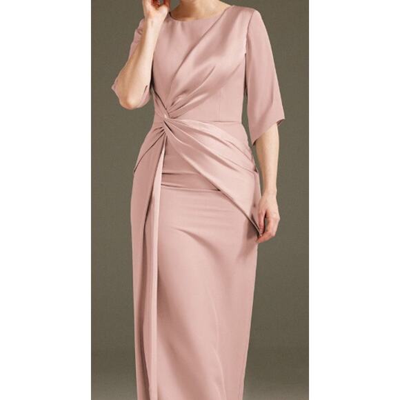 AW BRIDAL 12 L dusty rose Caesar mother of the bride formal gala maxi dress b43 - Picture 1 of 9